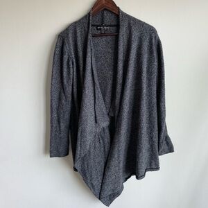 Barefoot Dreams Bamboo Chic Lite Calypso Carbon Gray Sweater Large Extra Large
